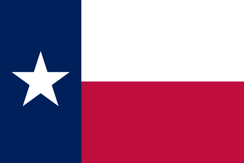 Image depicting the flag of Texas, which is blue, white, and red, with a lone white star.